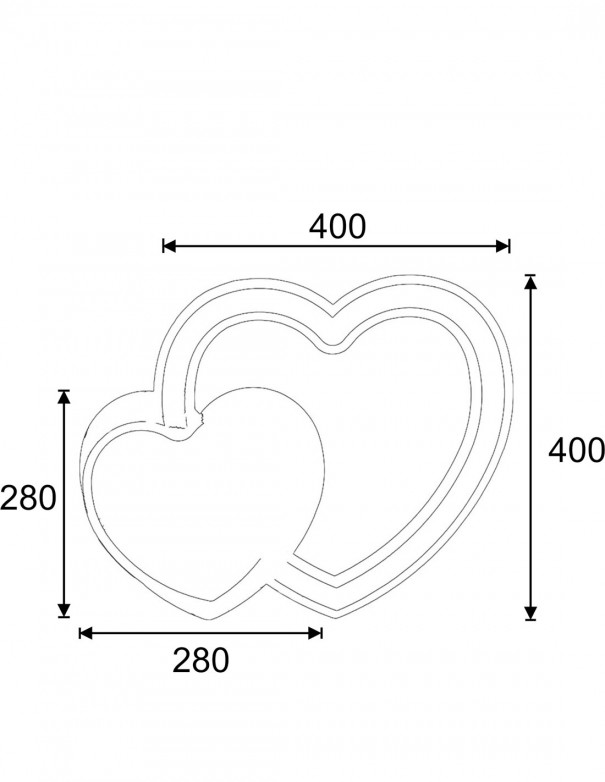 Plafón con forma de corazón para los más románticos.