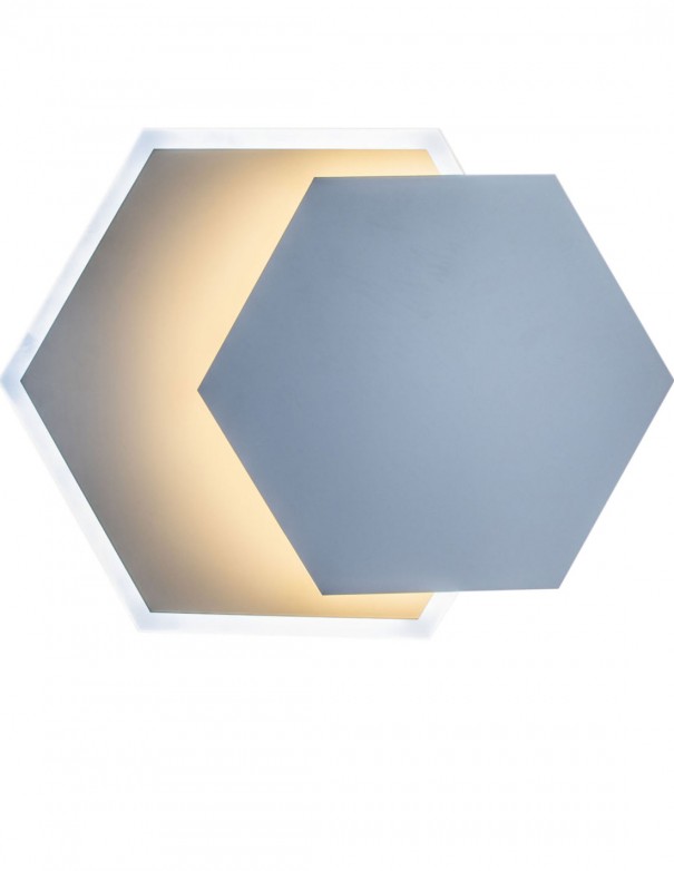 Plafón de techo Juno de led con forma hexagonal.