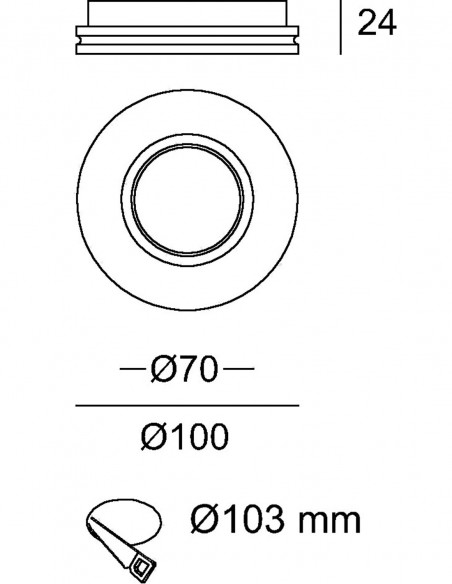 Focos para iluminación invisible integrada.