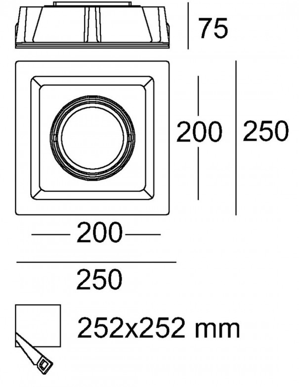 Oferta en focos individuales de empotrar grandes.