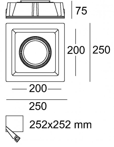 Oferta en focos individuales de empotrar grandes.