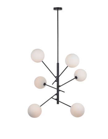 Colgante de 6 luces para techos altos