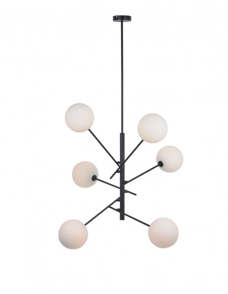 Colgante de 6 luces para techos altos