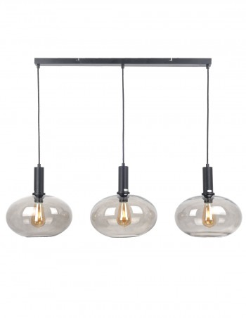 Rebajas en lámpara alargadas para mesas con tulipas de cristal.