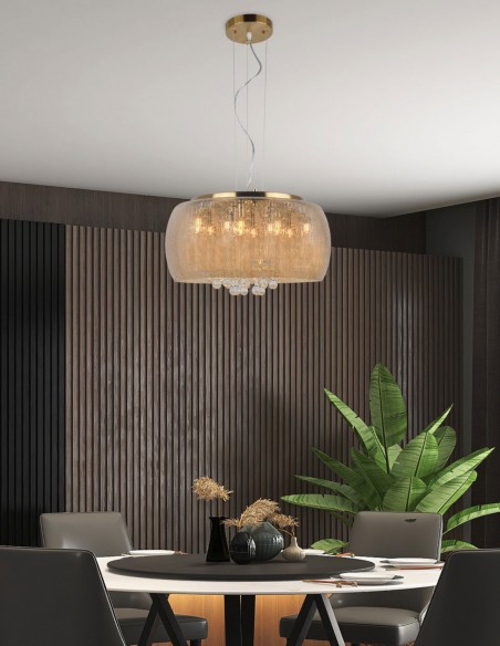 Lámpara colgante de cristal de 50cm