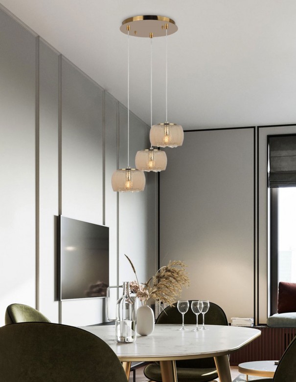 Lámparas elegantes para encima de mesas de comedor