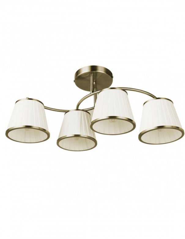 lámpara lantanas dorada 4 luces