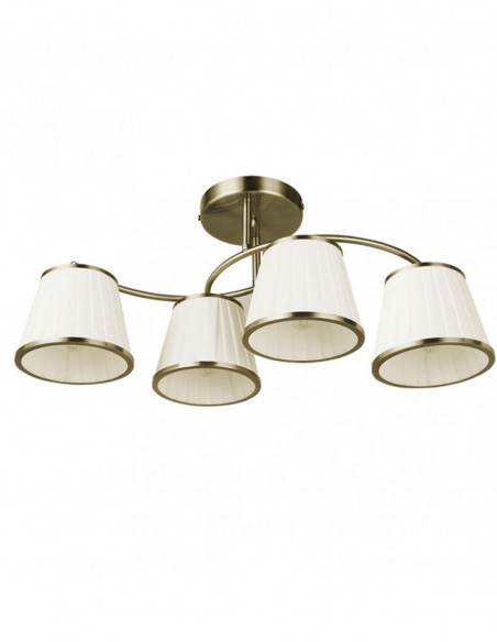 lámpara lantanas dorada 4 luces