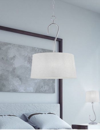 Lámpara colgante con pantalla de tela de 40 CM