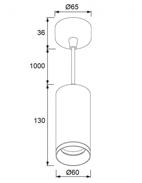 Lámparas suspendidas de aluminio para gu10.