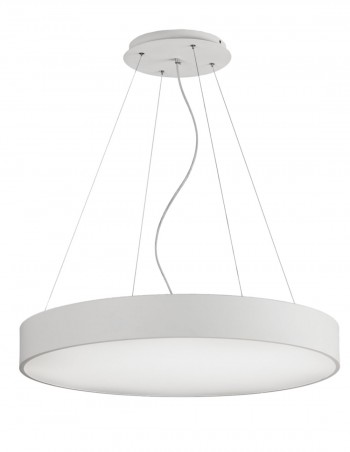 Lámpara gran formato de led en metal blanco