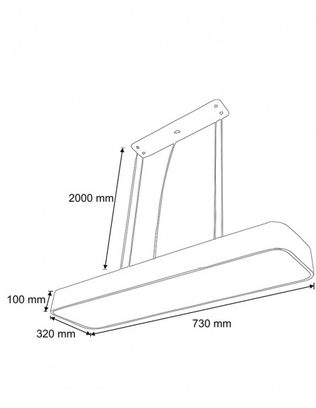 Lámpara Suspensión con Tensor Rectangular