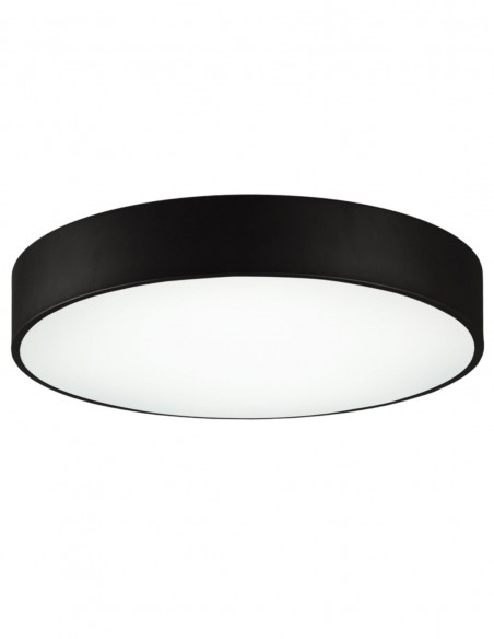Plafones led negro de metal y difusor acrílico