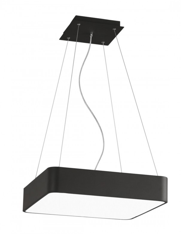Lámpara de techo de led cuadrada negra