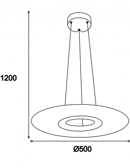 Lámpara Colgante Led de Aluminio