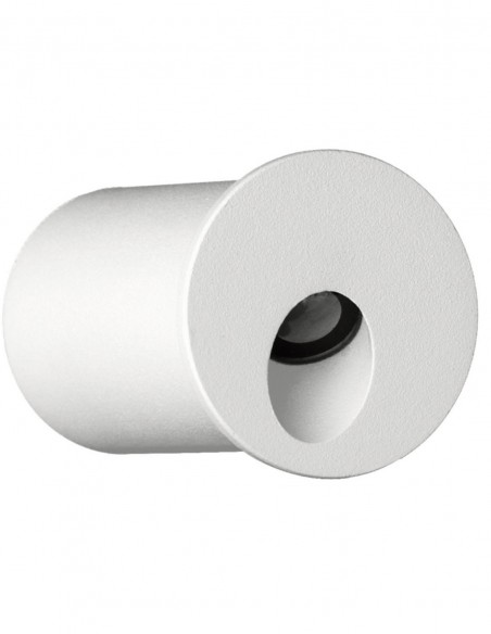 Iluminación de escalones en aluminio blanco