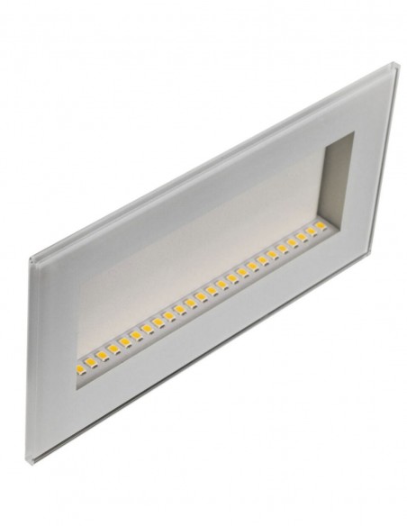 Ilumina escalones de color blanco de obra