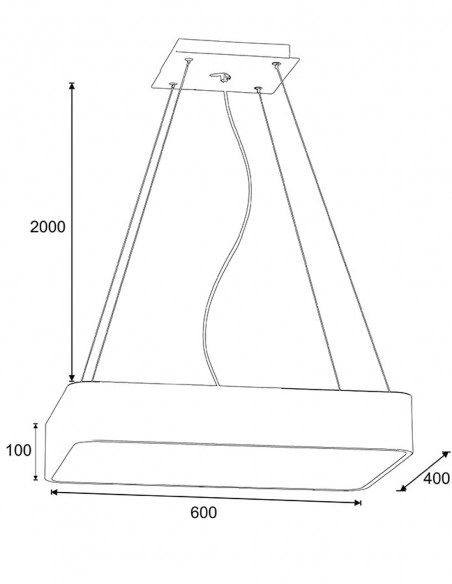 Lámpara suspensión alargada led 4000k