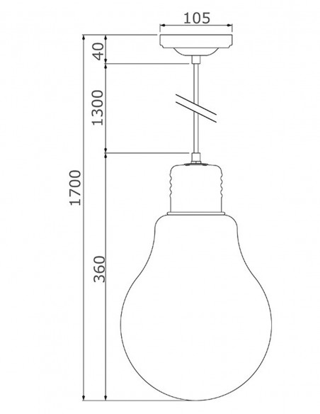 Lámpara bombilla regulable en altura