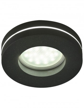 Foco de empotrar negro con luz lateral