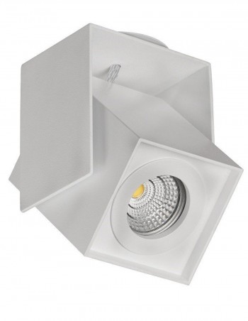 Foco de empotrar cuadrado con cuerpo sobresaliente