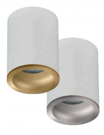 Foco superficie blanco/plata