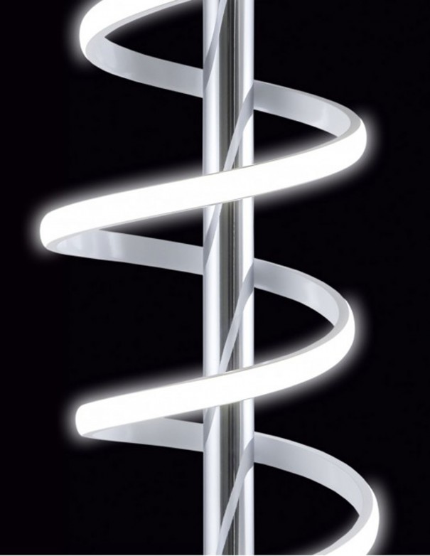 Pie de salón cromado con luz neutra 4000k