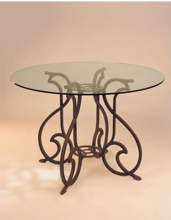 Pie de mesa con cristal de 1 cm