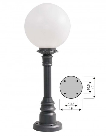 Lámpara para muros con bola opal