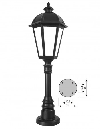 Sobremuro con cabezal de aluminio de 5 caras