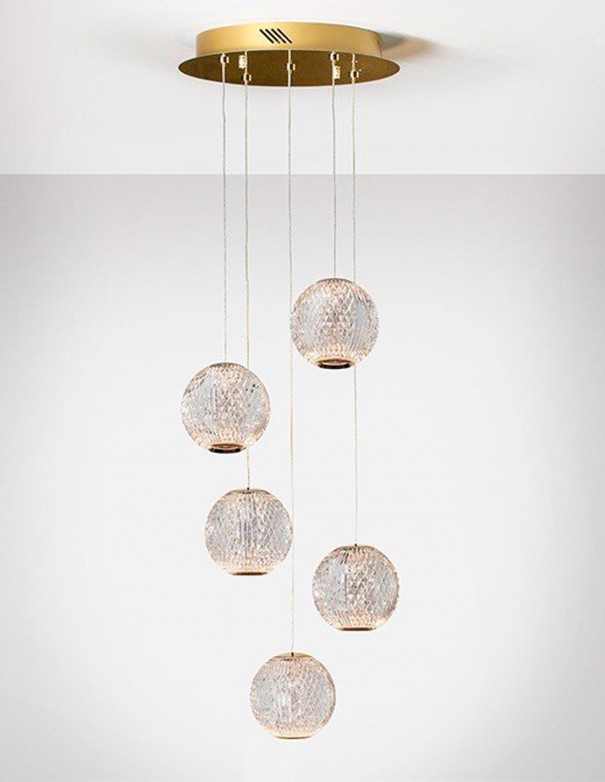 lampara austral 5 luces redonda