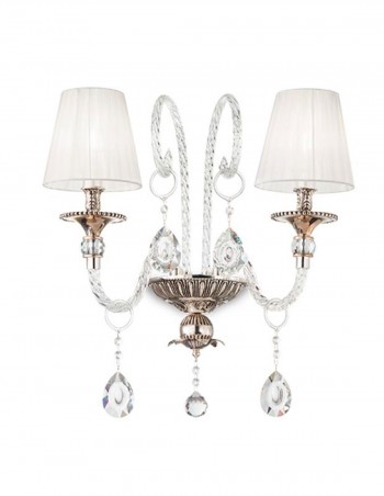 Aplique Romantik de metal y cristal