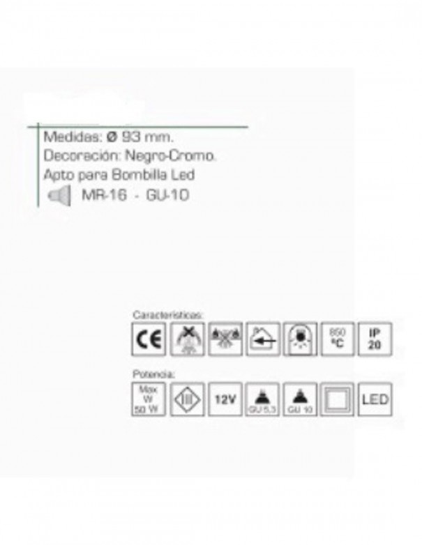 Rebajas focos de empotrar para GU10 blanco/cromo