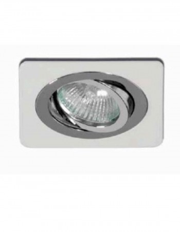 Foco de empotrar blanco/cromo