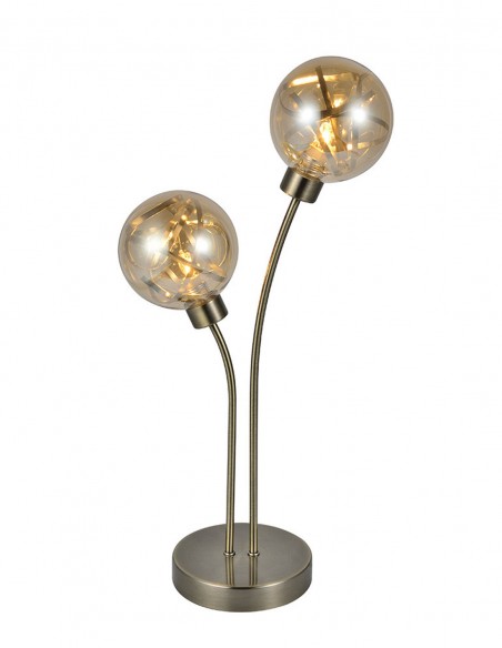 Lámpara rinconera dorado viejo