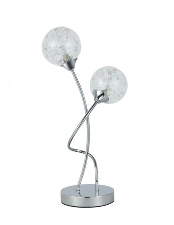 Lámpara de mesita cromada en oferta