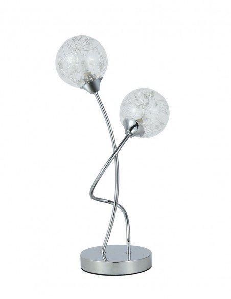 Lámpara de mesita cromada en oferta