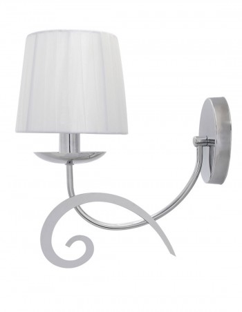 Aplique cromado con pantalla de tela