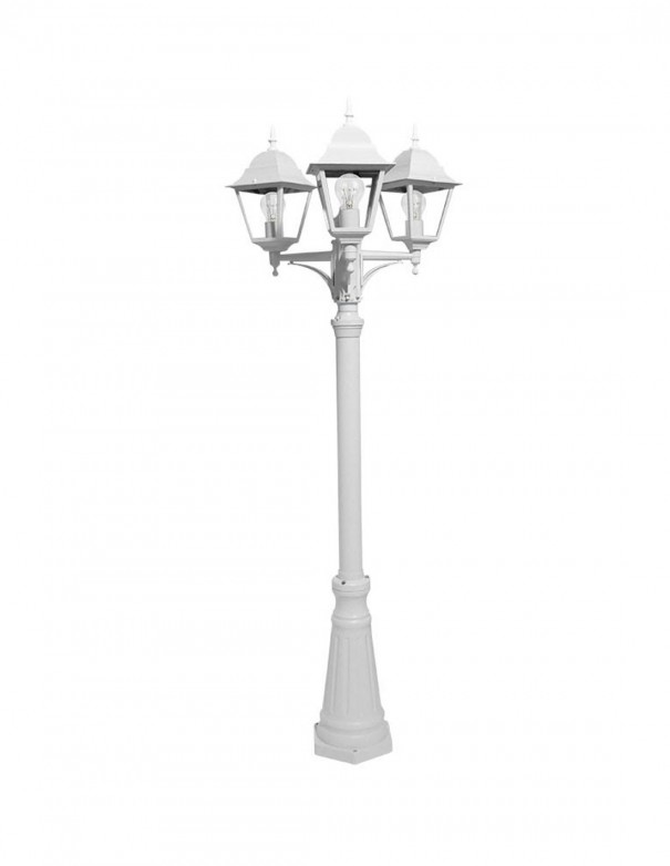 Farola blanca de altura regulable