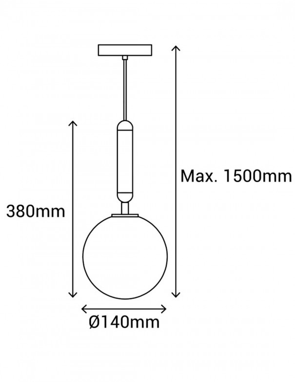 Lámpara colgante con cristal texturizado