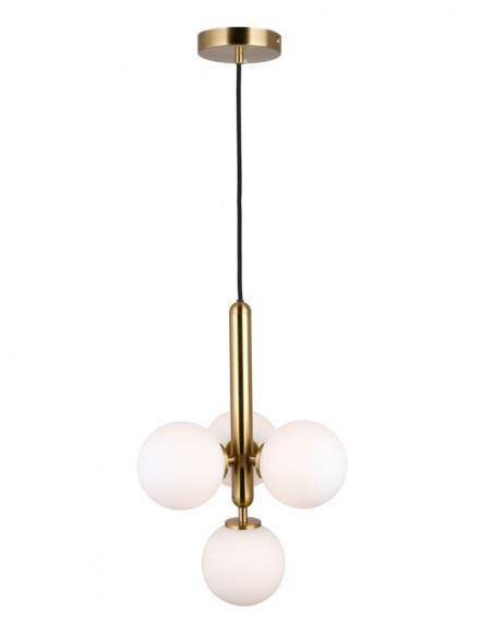 Oferta lámpara bronce con tulipas opal