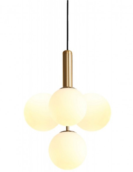 Lámpara moderna 4 luces bronce