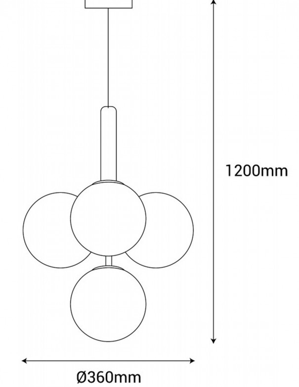 Lámpara negra con cristal texturizado