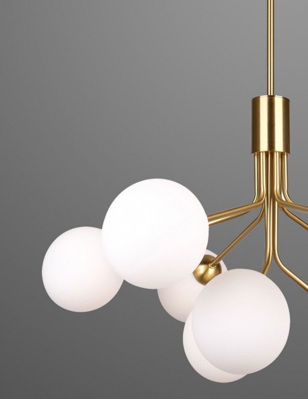 Lámpara retro para salón acabado bronce