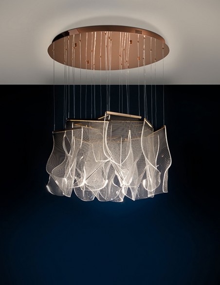 lampara velos oro rosa