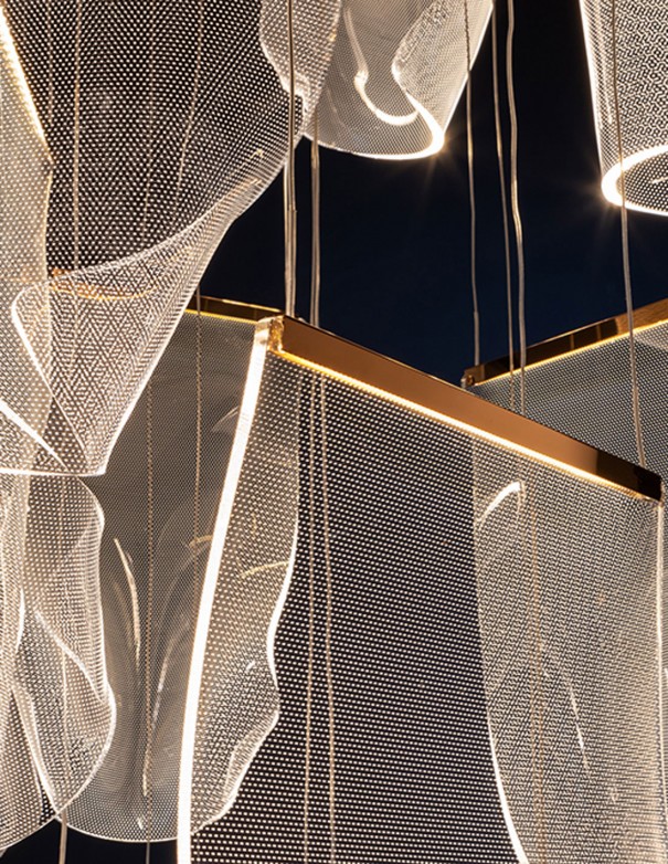 Velos Oro Rosa Lámpara 14 Luces