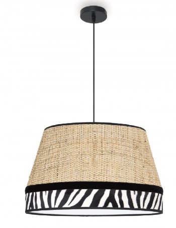 Lámpara de 40cm combinado cebra con blanco
