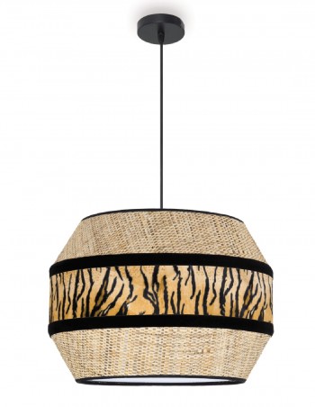 Lámpara Ufo Imit Piel de Tigre