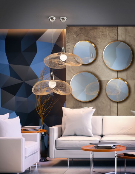 Lámpara Forma Dorada Schuller