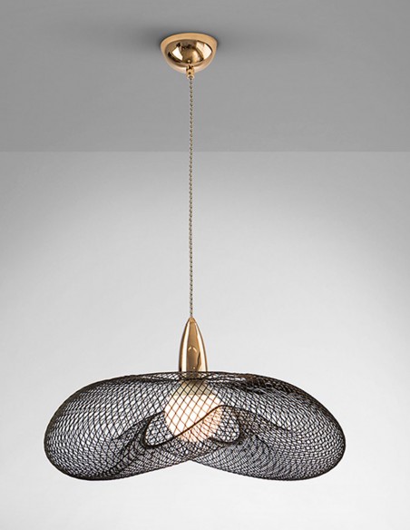 lampara forma negro oro de schuller